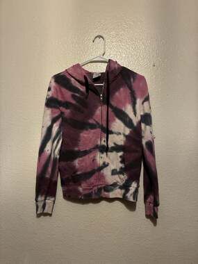Victoria's Secret PINK Tie-Dye Full-Zip Hoodie with Sleeve Logo